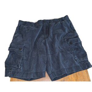 Men's Black American Living Cargo Shorts 42 Cotton Classic Outdoor Work Casual